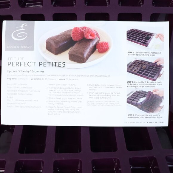 Brand New Epicure Silicone Perfect Petites Baking Pan 15"x10" Makes 30 - Picture 3 of 11